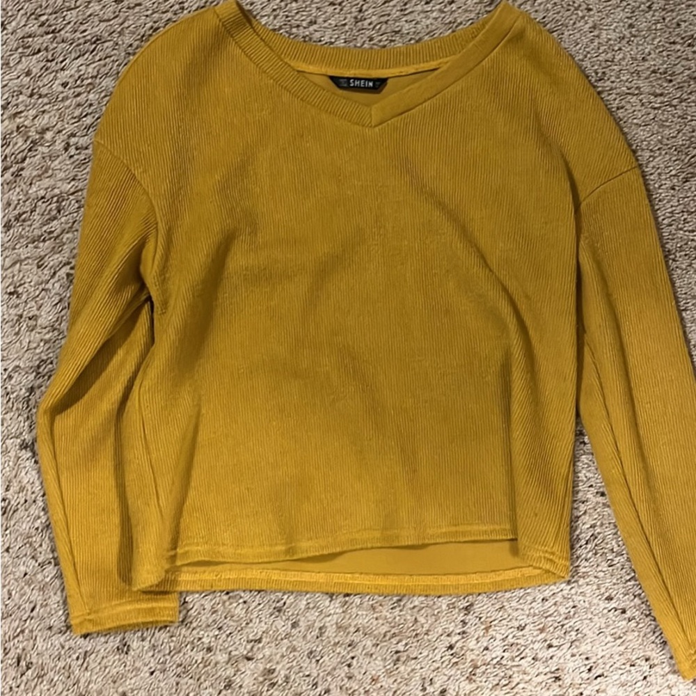 SHEIN Mustard Knit Top